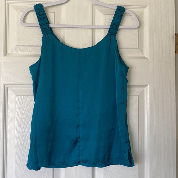 Vince Camuto Teal Waters Satin Tank Top Blouse - Picture 4 of 10